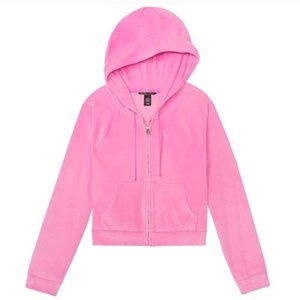 VICTORIA'S SECRET Velour Front-zip Hoodie